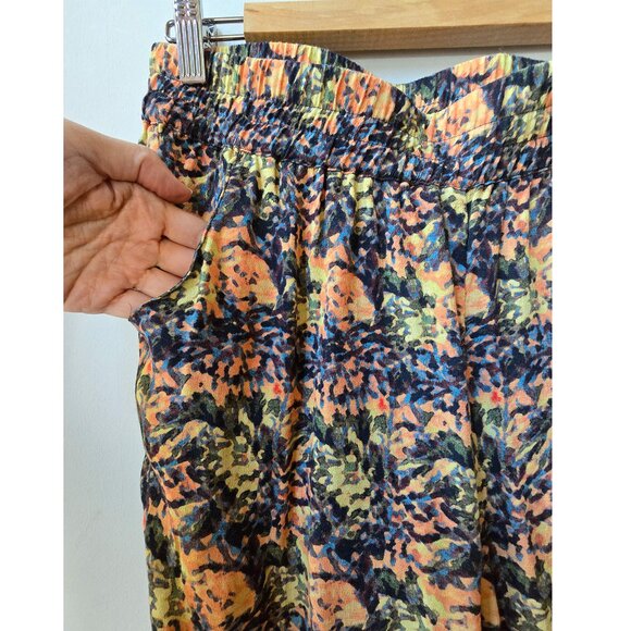 Anthropologie La Vie by Sam and Lavi Floral Cropped Leggings Small S 2 4 6 8 - Picture 2 of 7